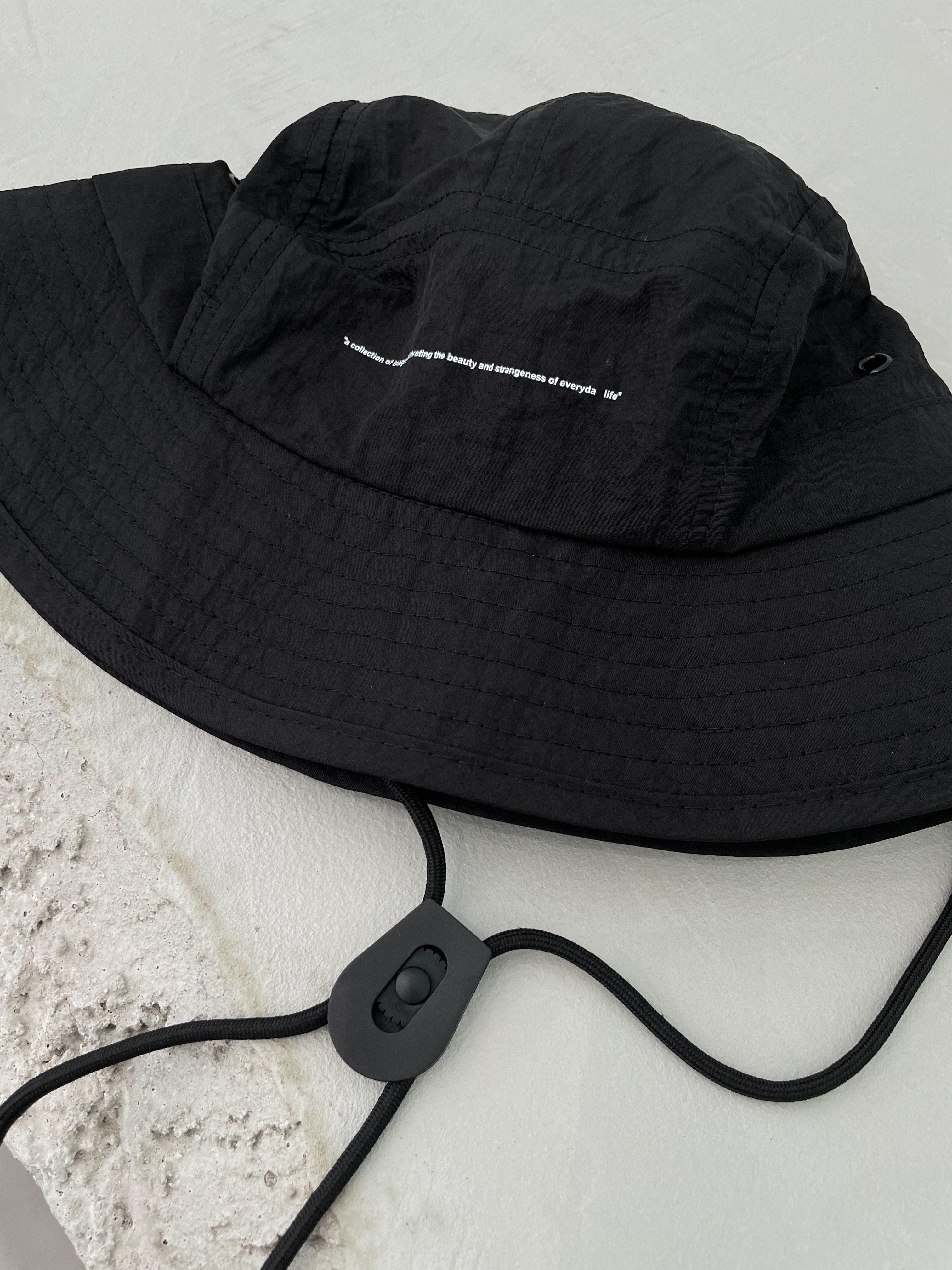 life 可調節防潑水黑色漁夫帽