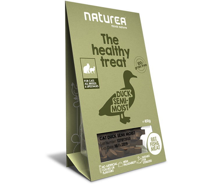 Naturea Healthy Treat Duck For Cats all Breeds & Lifestages 100g EXP: 07/2026