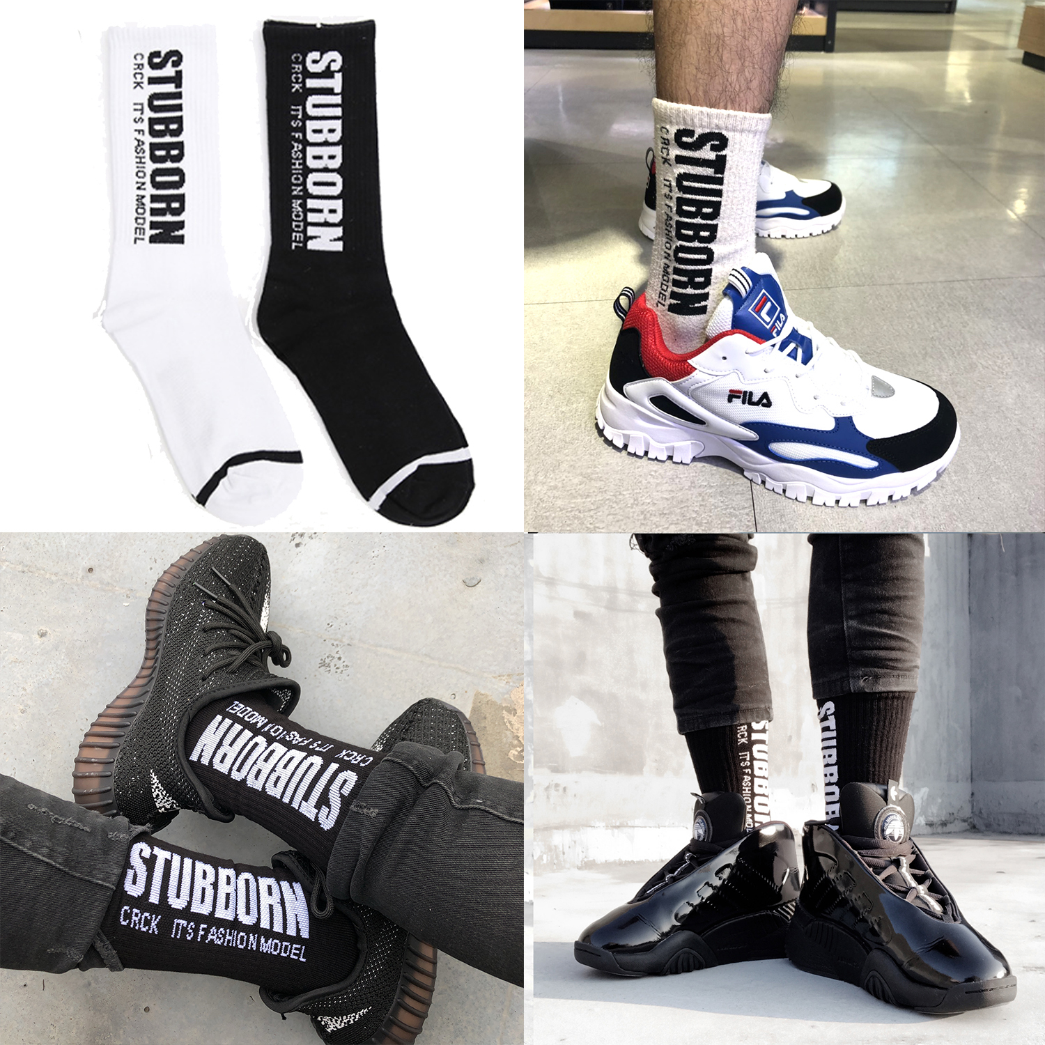 【SCON005】STUBBON側邊文字設計長襪