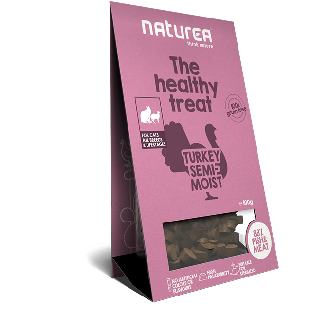 Naturea Healthy Treat Turkey For Cats all Breeds & Lifestages 100g EXP:07/2026