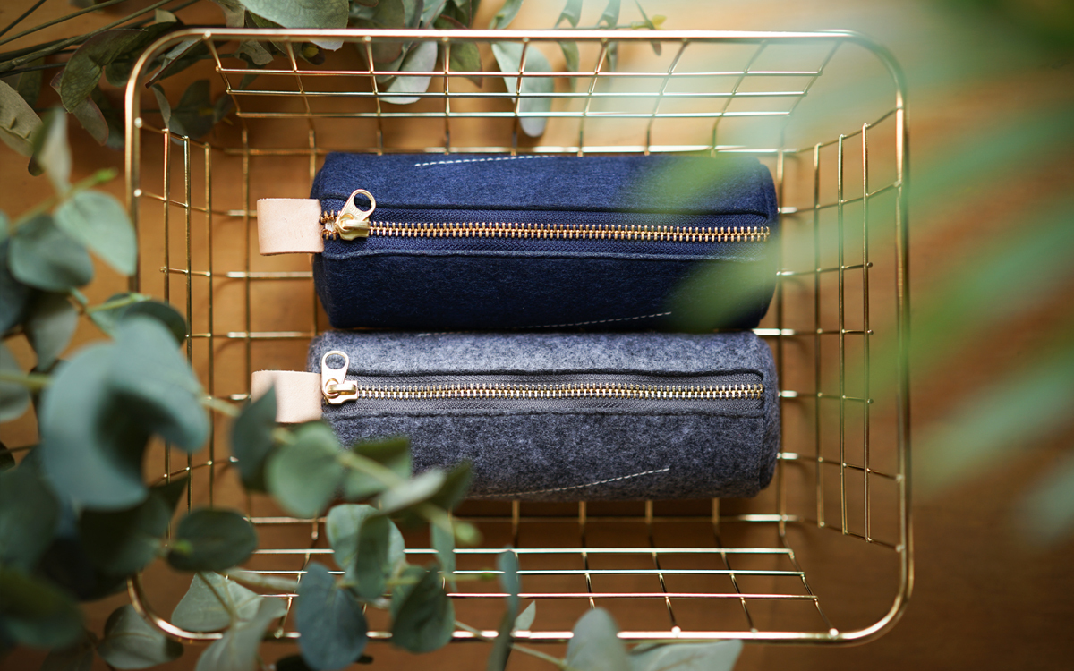 樂洋・Leyan- Effortless Chic圓滾滾鉛筆盒 /文具收納包－曜石藍