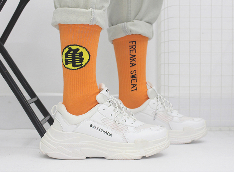 【SCON006】七龍珠文字系列簡約設計長襪