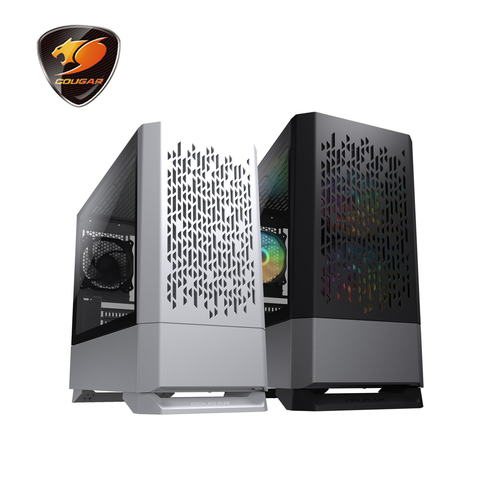 COUGAR 美洲獅 MG140 Air RGB Mini電競機箱 (白/黑)