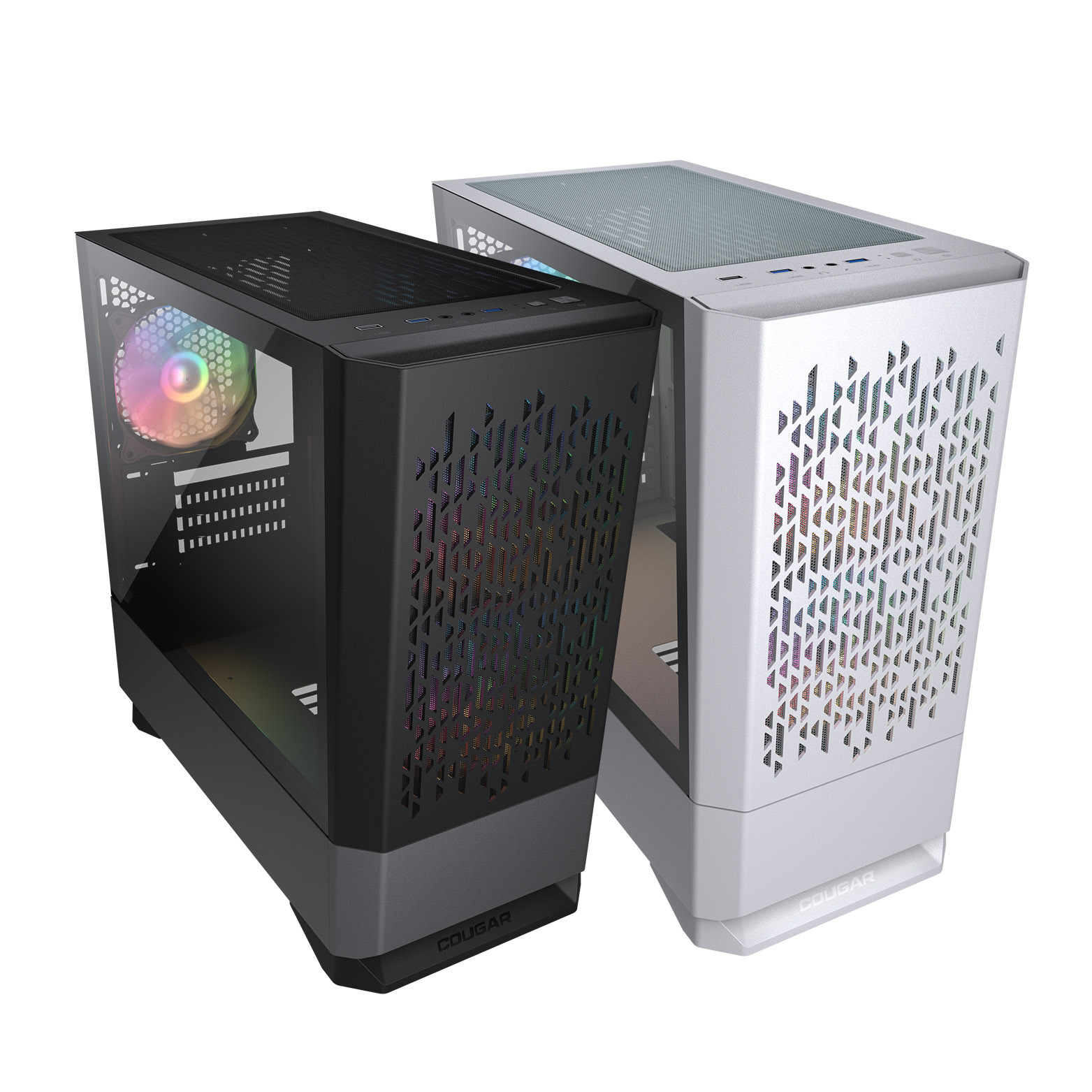 COUGAR 美洲獅 MG140 Air RGB Mini電競機箱 (白/黑)