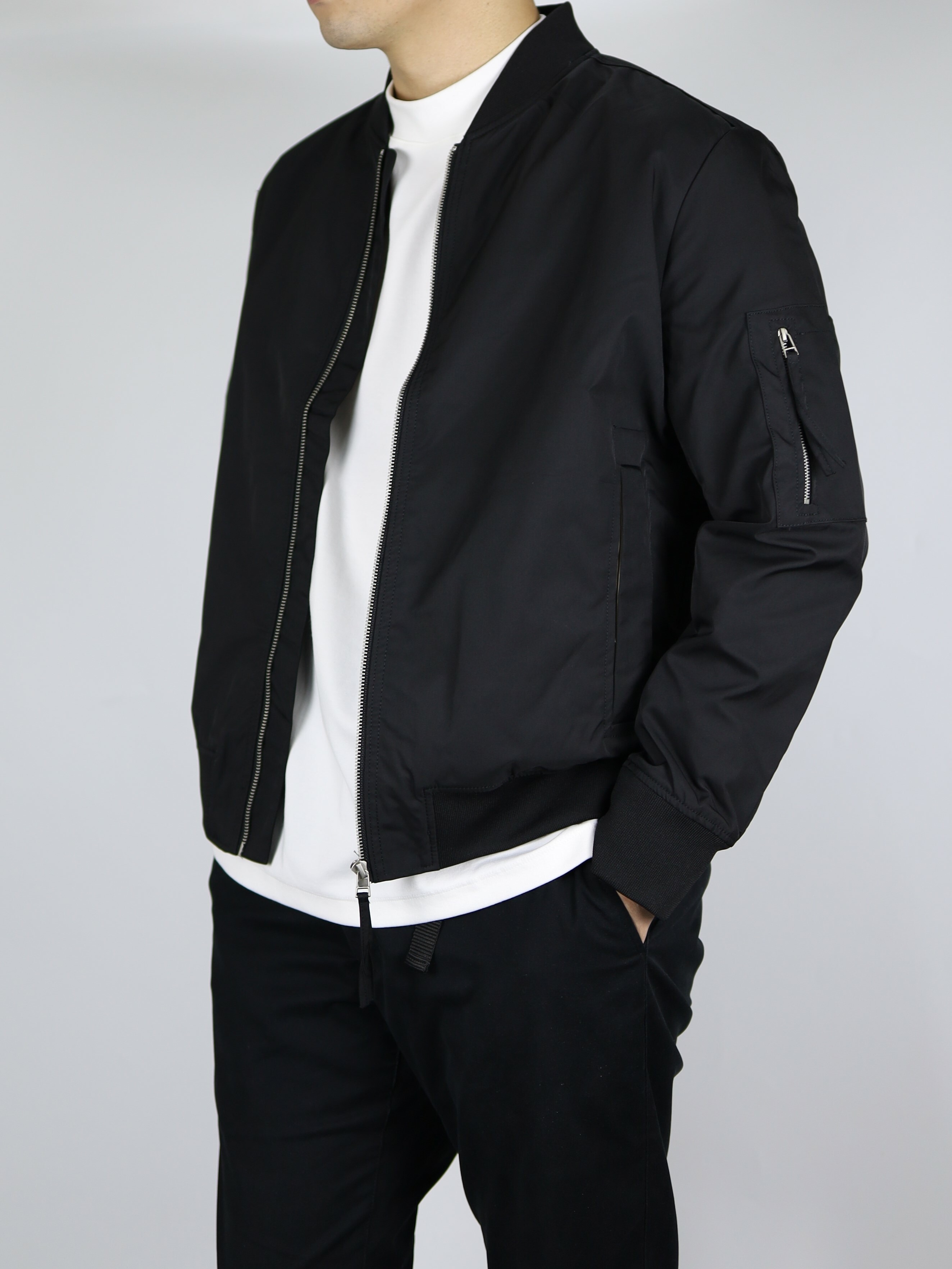 MNL MA-1 Bomber Jacket in Black