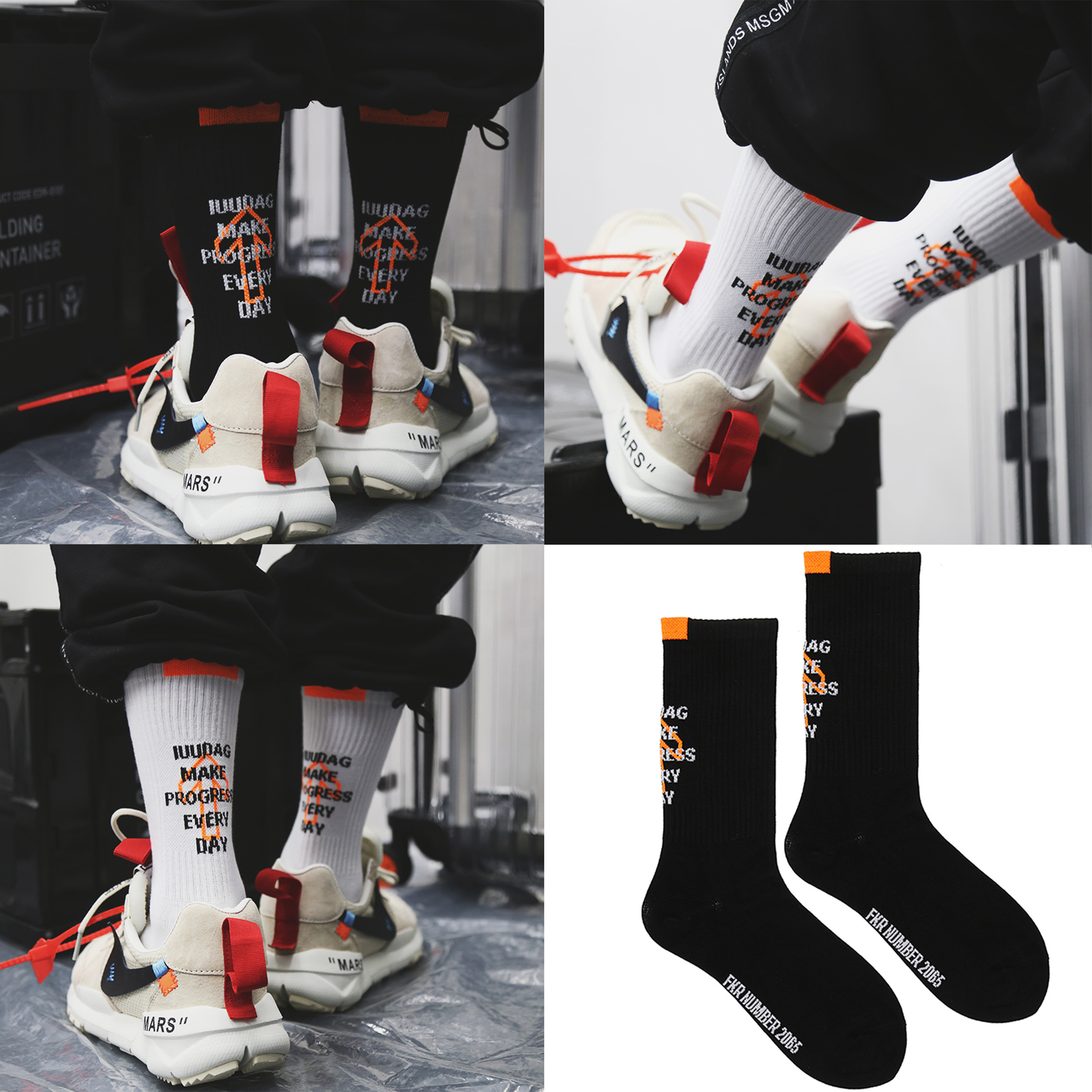 【SCYL036】橘標後跟箭頭設計長襪