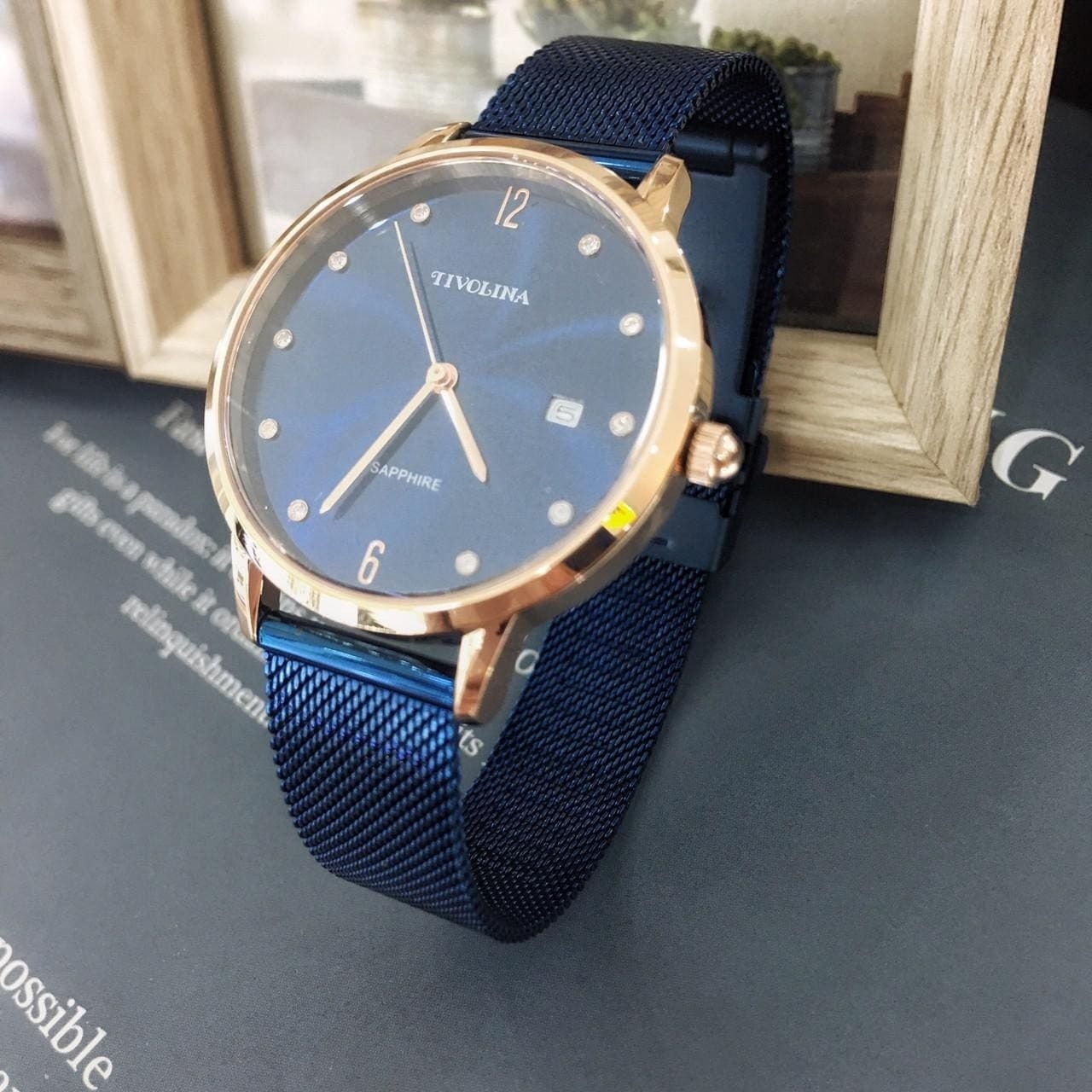 【TIVOLINA 小紅帽】美學喜好氣質鑲鑽女錶 MAG7006-B 36mm 現代鐘錶