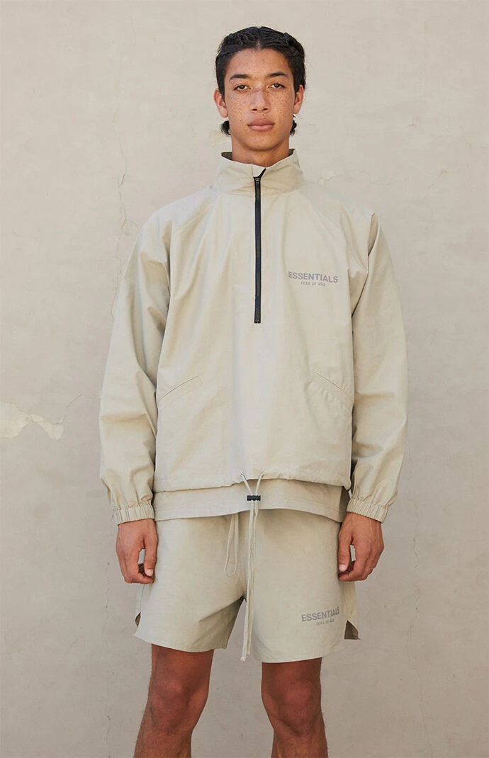 [現貨] Fear Of God Essentials FW21 Half Zip Jacket "Pistachio"