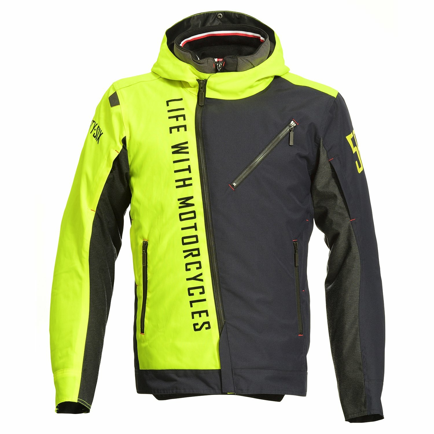 56DESIGN x KUSHITANI SLASH，兩件式設計，輕量羽絨內裡，四件式護具