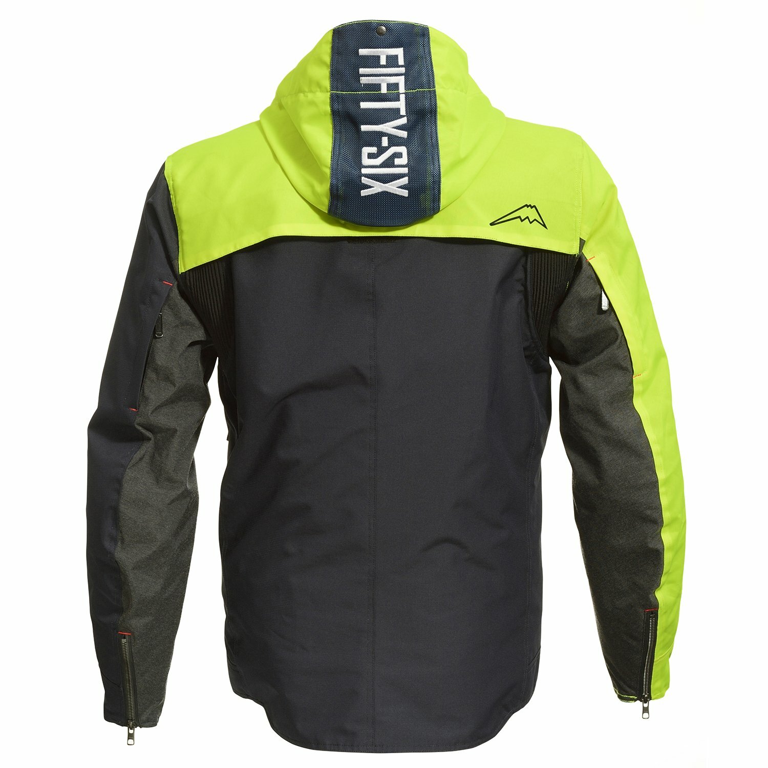 56DESIGN SLASH 兩用防水外套，KUSHITANI 聯名設計，斜切撞色，防風防水