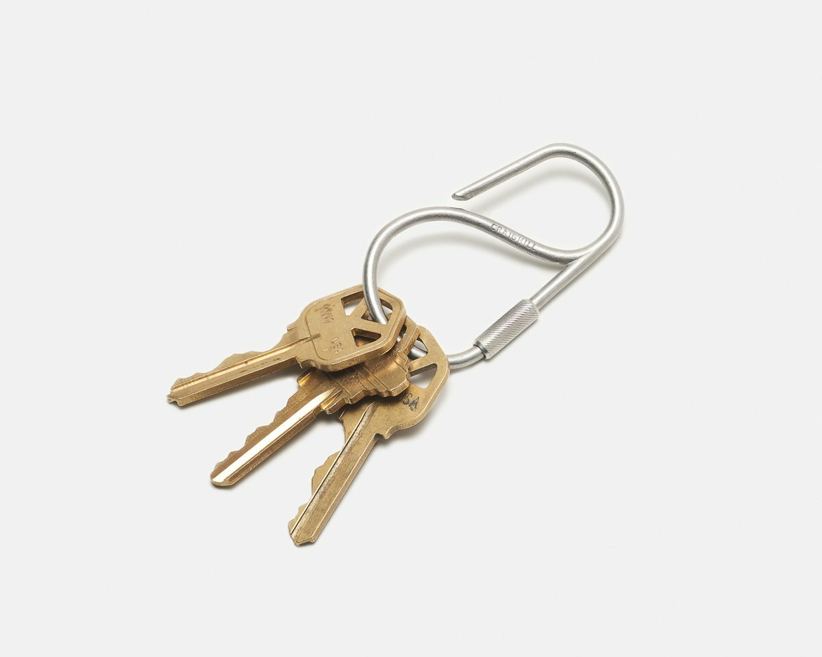 Craighill - Offset Stainless Steel Keyring - 掛鉤鑰匙圈 不鏽鋼