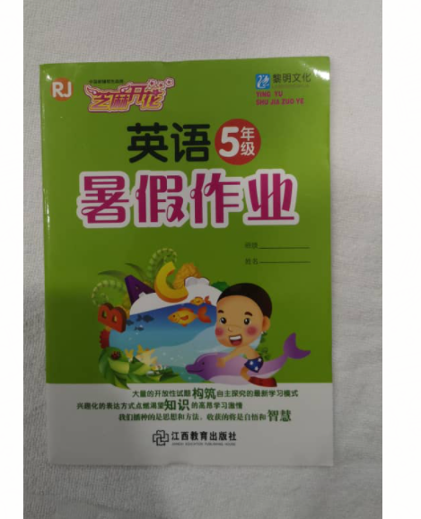 CS 英语五年级暑假作业