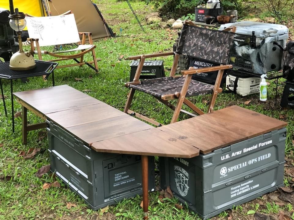 Campingbar 軍事折疊箱2片式桌板