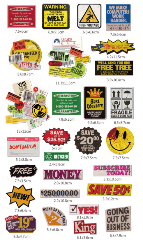 【STKN004】歐美復古標籤綜合系列貼紙28張