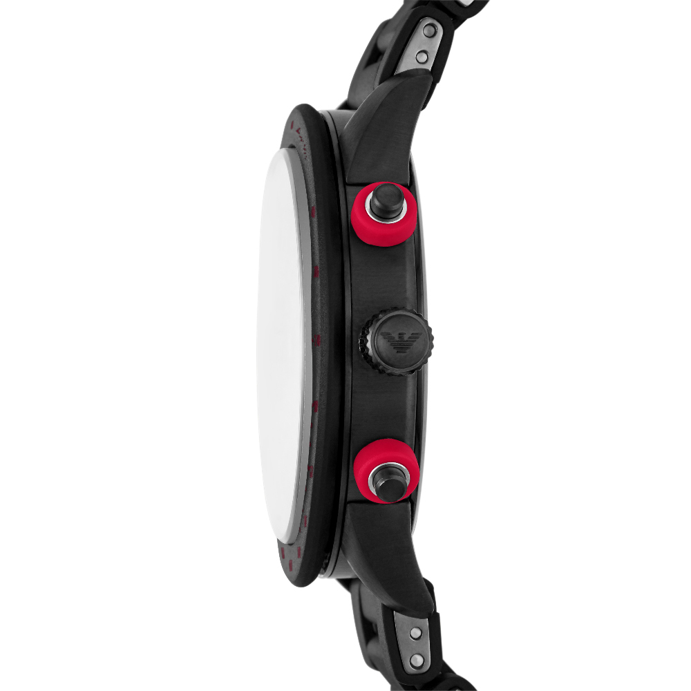 萬年鐘錶 - ARMANI   休閒全黑三眼計時男錶   AR11392   錶徑43MM