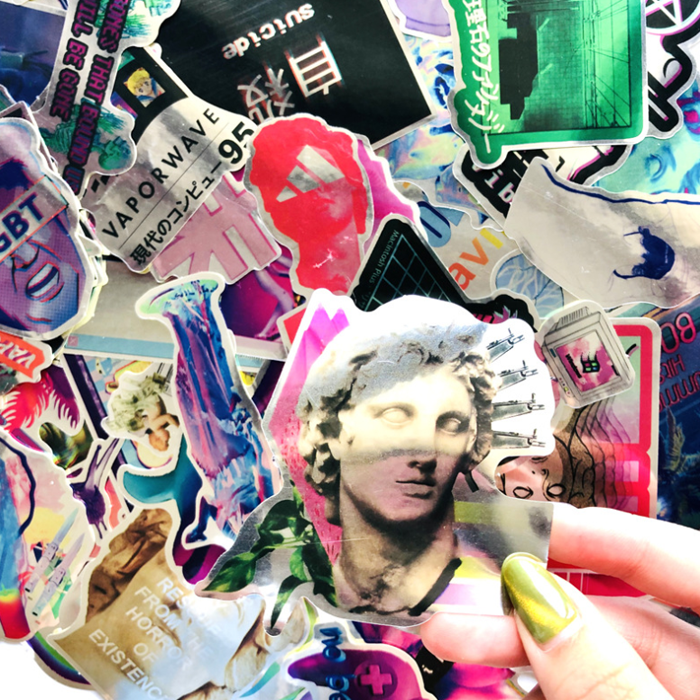 【STLC002】復古鐳射系列貼紙65張