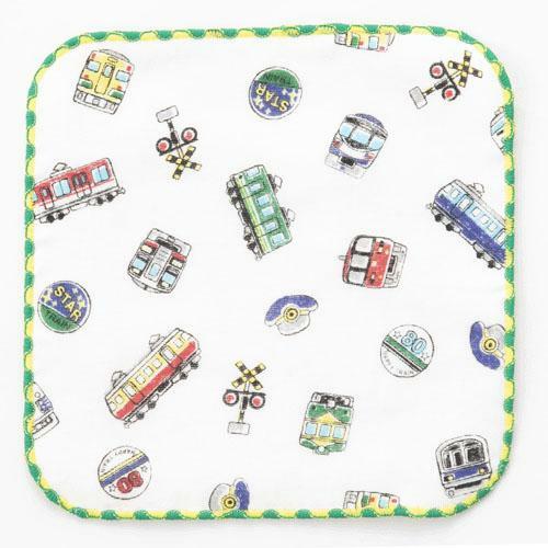 日本COCOWALK小方巾(汽車) (白色) 15x15 (日本製)