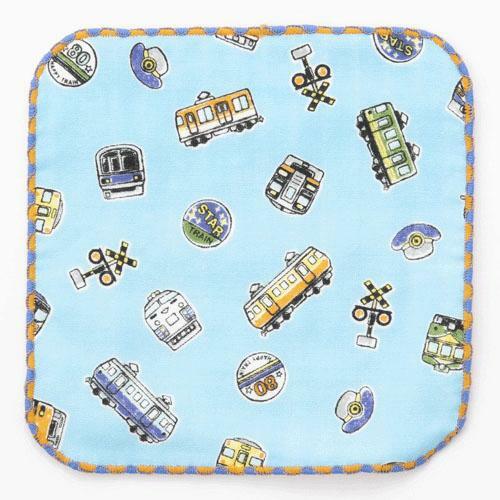 日本COCOWALK小方巾(汽車) (藍色) 15x15 (日本製)