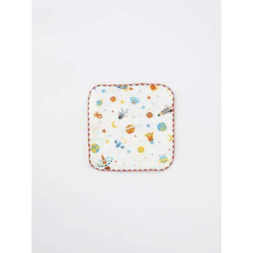 日本COCOWALK小方巾(宇宙) (白色) 15x15 (日本製)