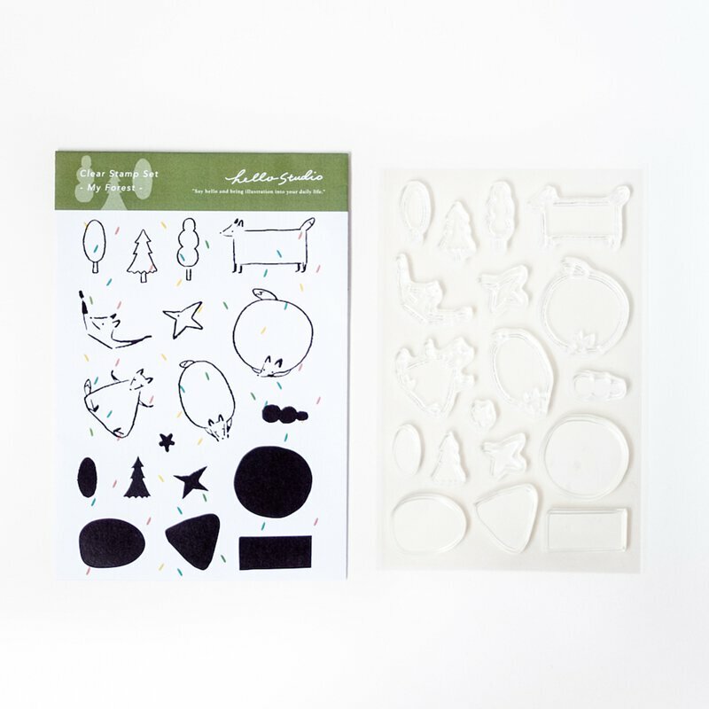 Reiko 我的森林 小狐狸透明印章組｜Hello Studio 你好工作室
