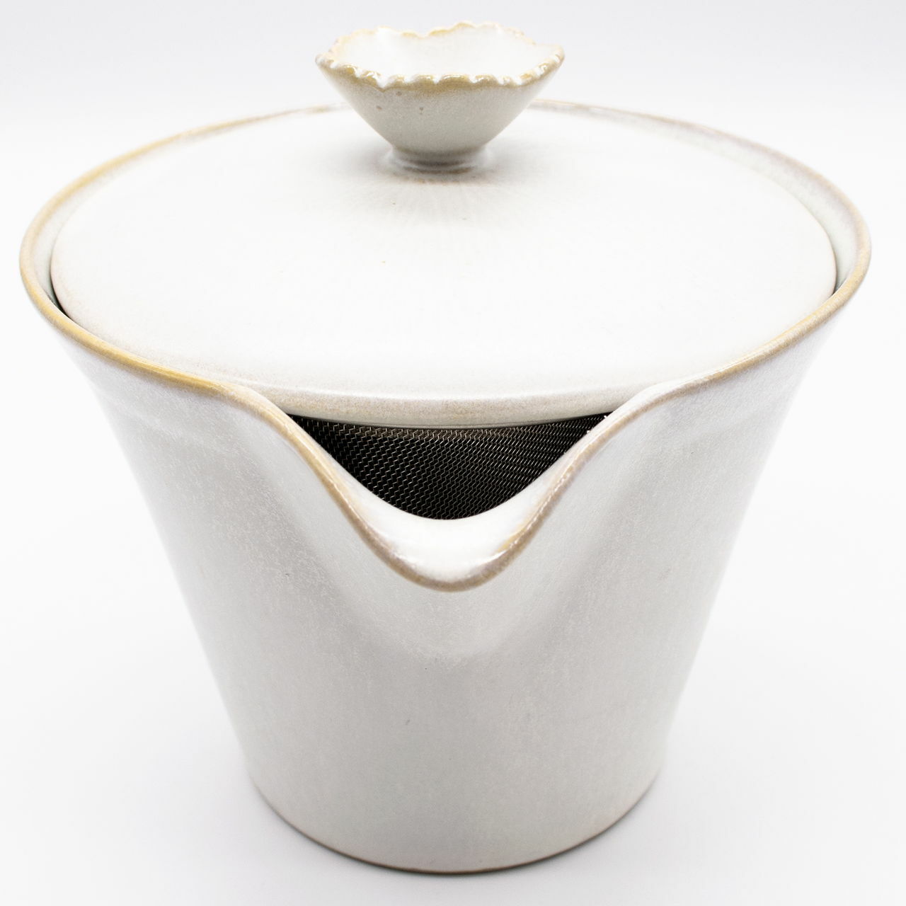 象牙白 Hana 花形陶瓷茶壺280ml｜日本瀨戶燒