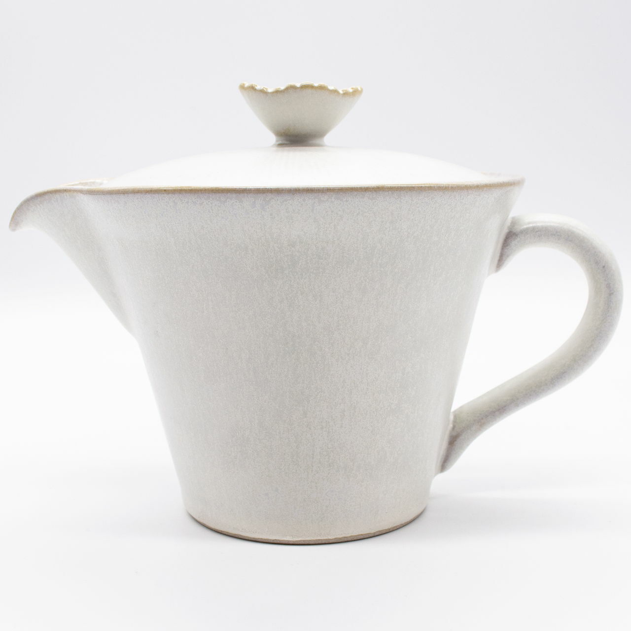 象牙白 Hana 花形陶瓷茶壺280ml｜日本瀨戶燒