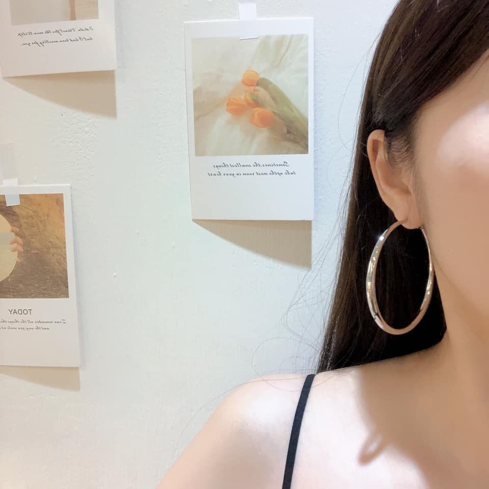 歐美個性圈圈。鋼針耳環