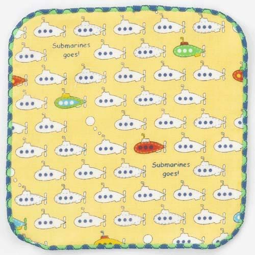 日本COCOWALK小方巾(潛艇) (黃色) 15x15 (日本製)