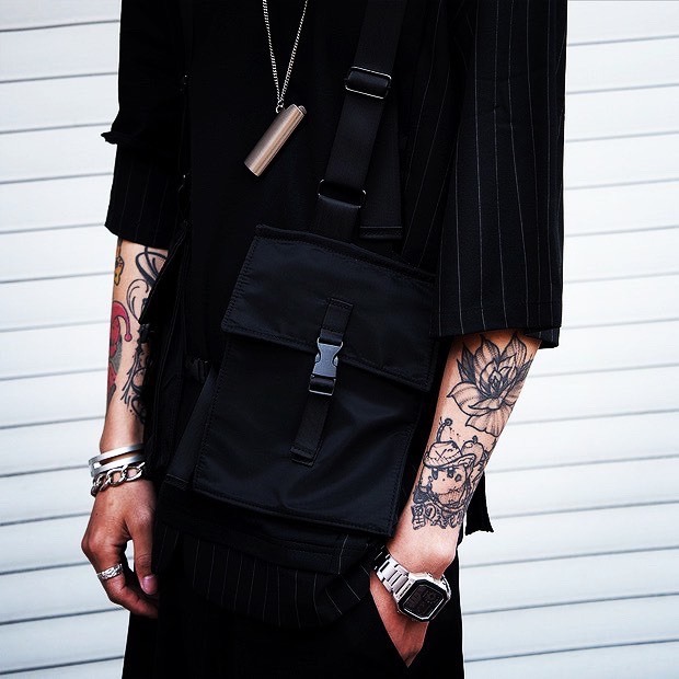 【BGGS001】工裝雙肩層次背心包