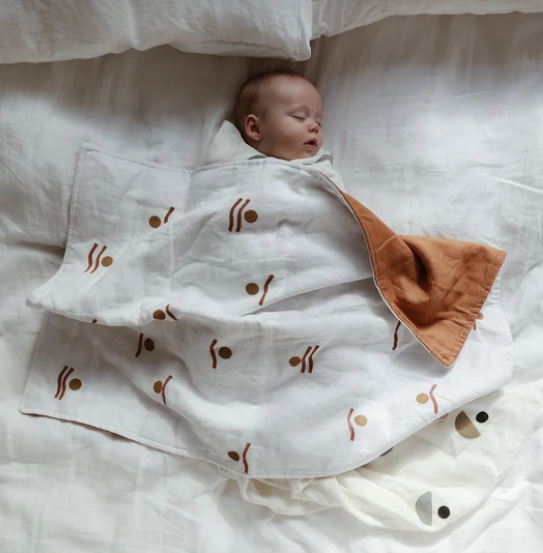 LITTLE BEACON  麻質雙層小被 Linen Quilt // Swell