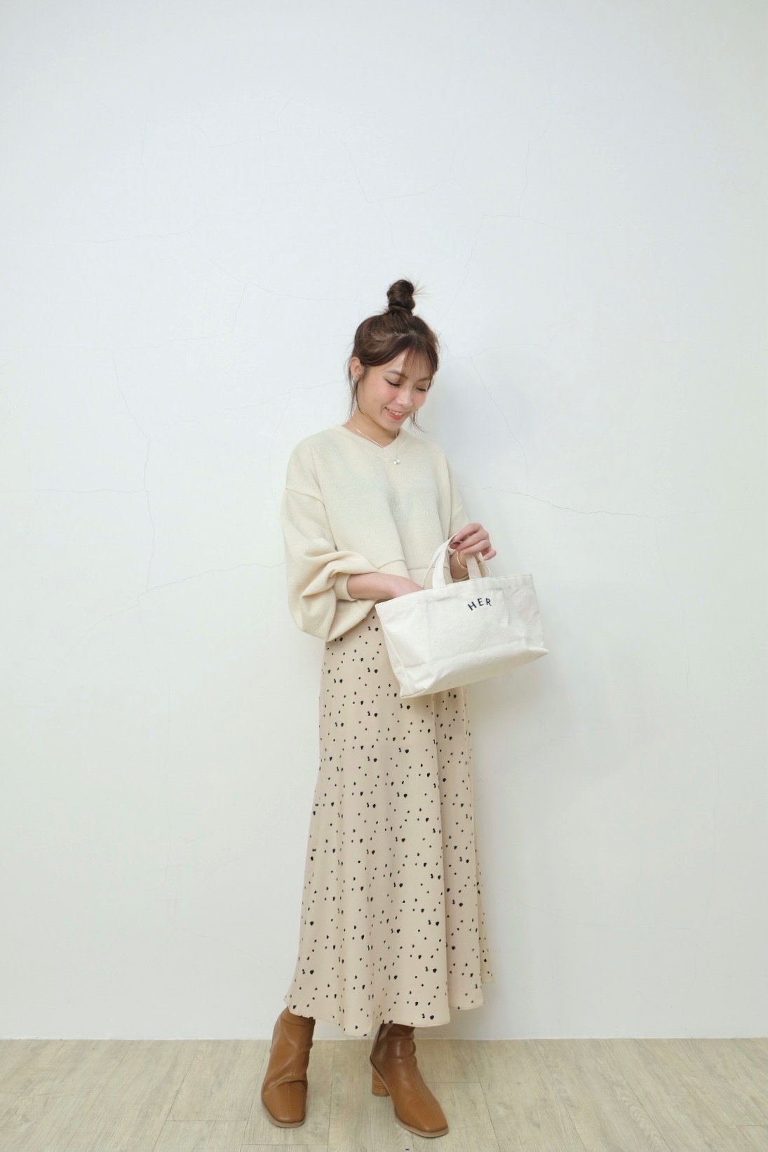 極美仙氣愛心雪點星空裙