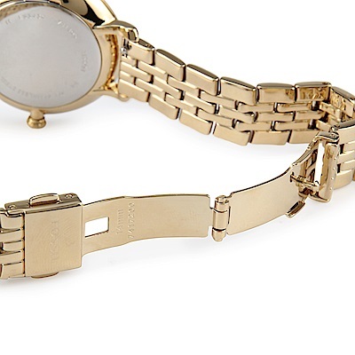 萬年鐘錶 - Fossil    金色羅馬字經典不鏽鋼女錶  ES3434   錶徑36MM