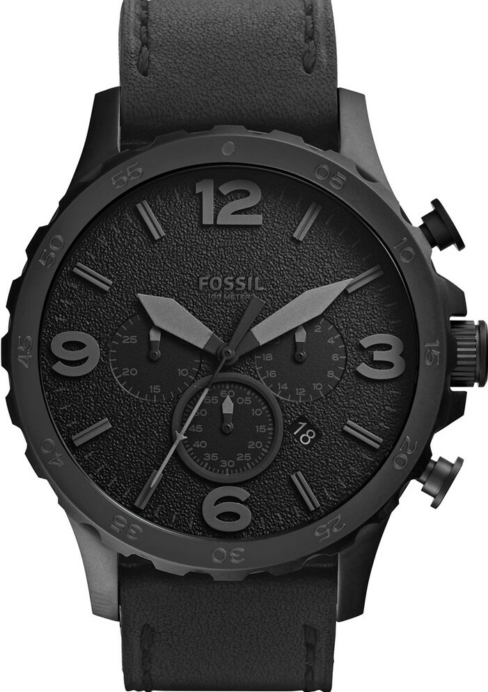 萬年鐘錶 - Fossil  大錶徑三眼計時男錶  JR1354   錶徑50MM