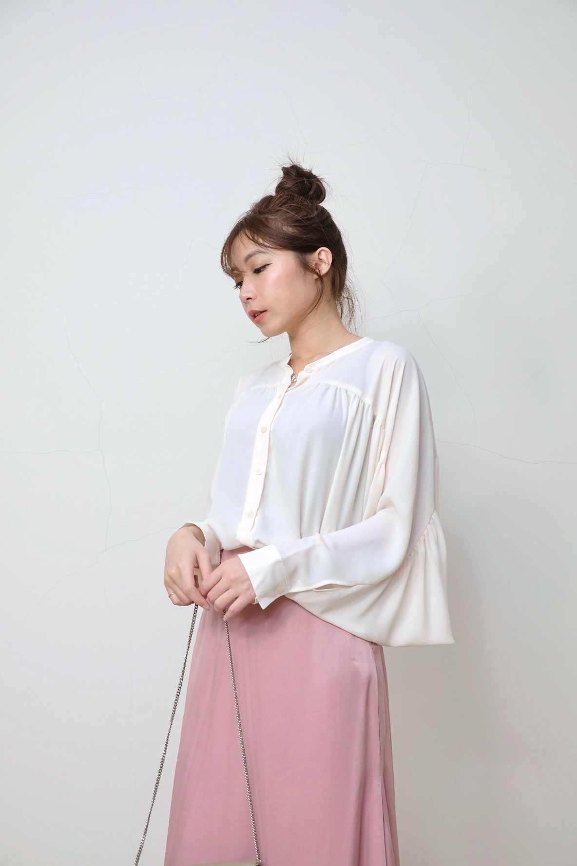 天使下凡垂墜感雪紡極美襯衫