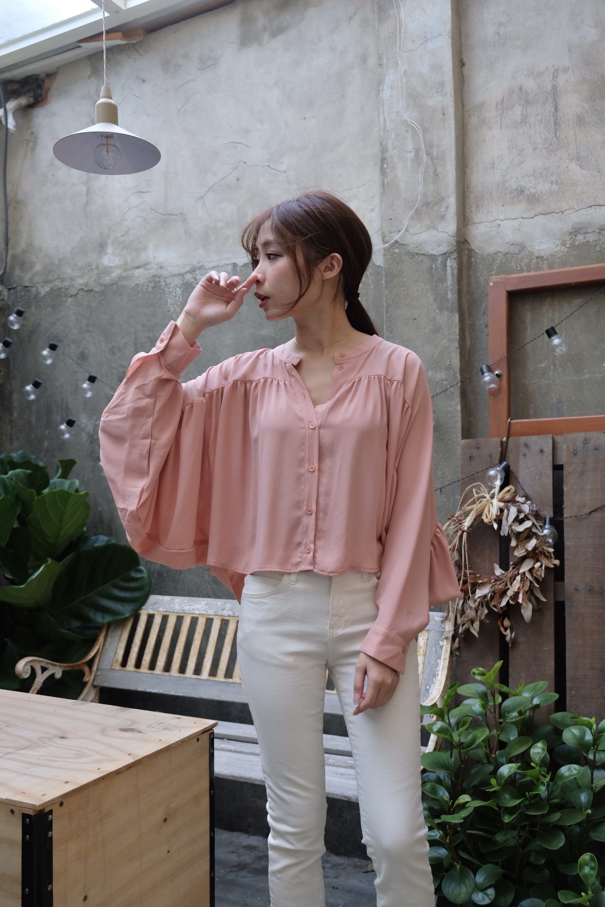 天使下凡垂墜感雪紡極美襯衫