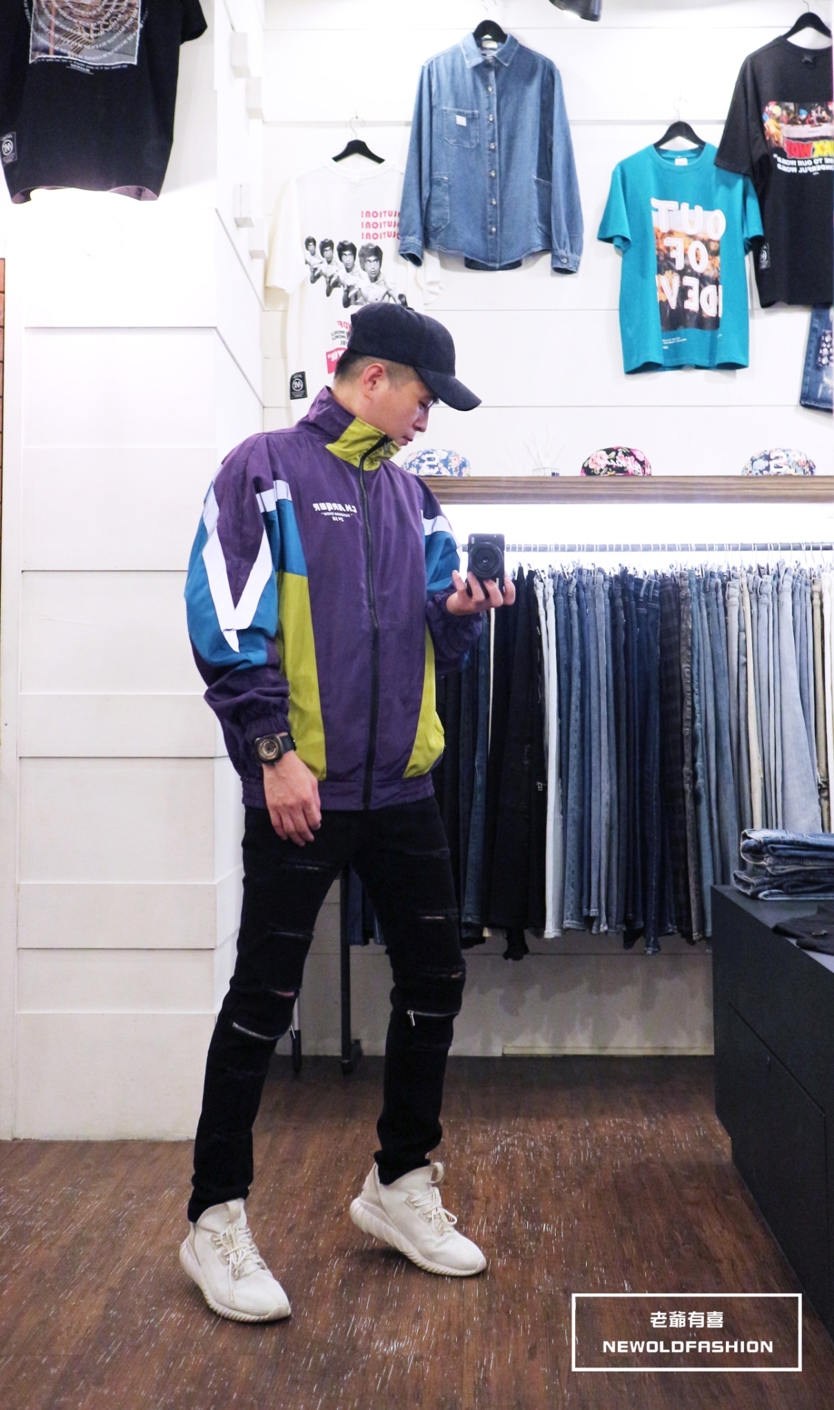 『新品上市』Charger後背英字拼接立領防風外套(NOF2109A18)