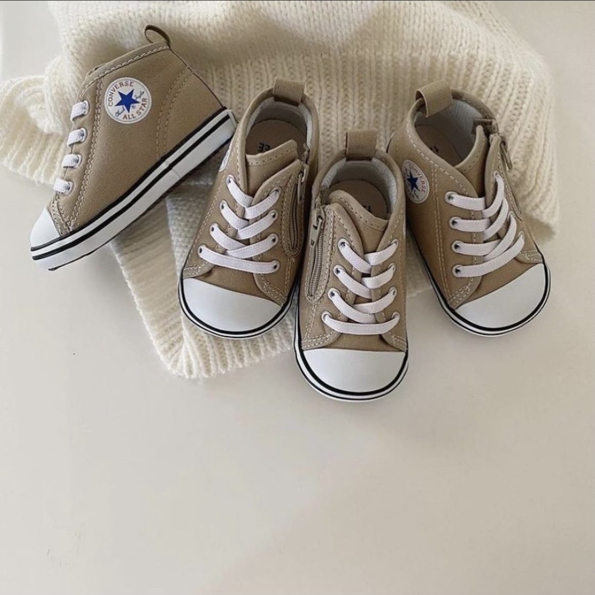 限時特價預購┃日本限定 CONVERSES CHILD ALL STAR N COLORS Z HI 卡其帆布高筒 37300930