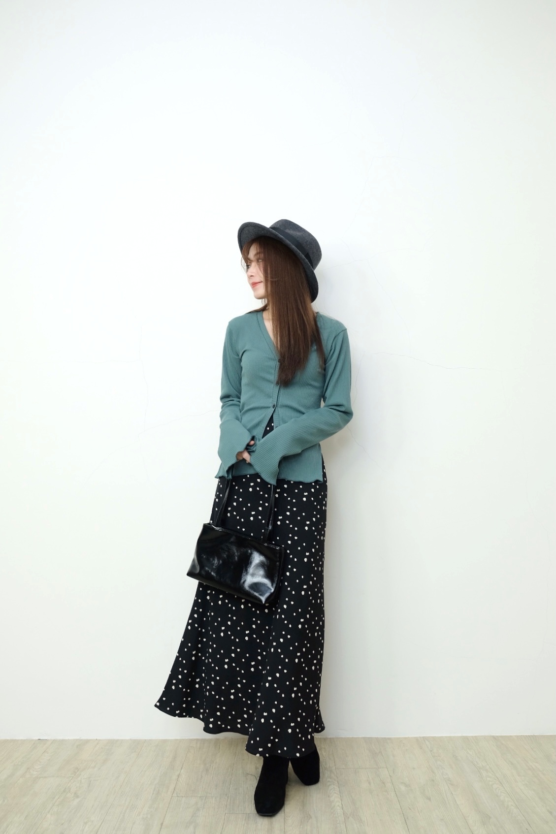 極美仙氣愛心雪點星空裙