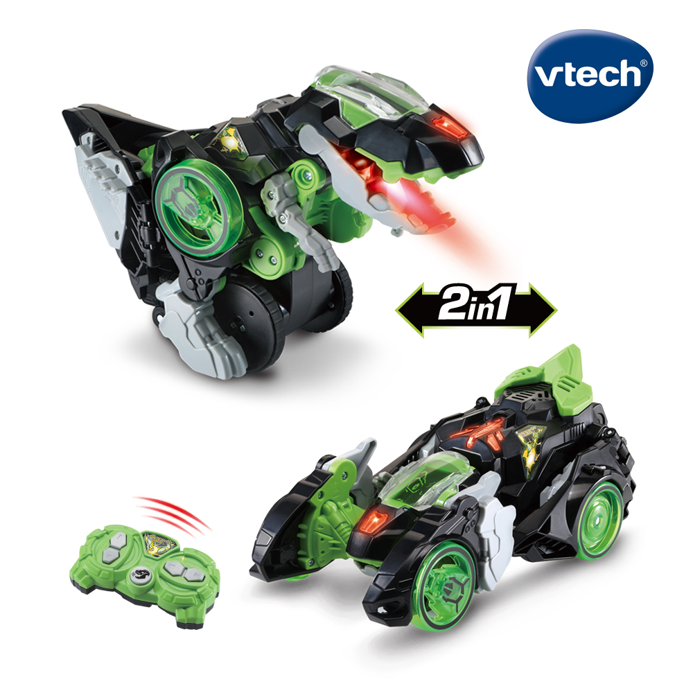 Vtech 遙控聲光變形恐龍車-暴龍-里奧