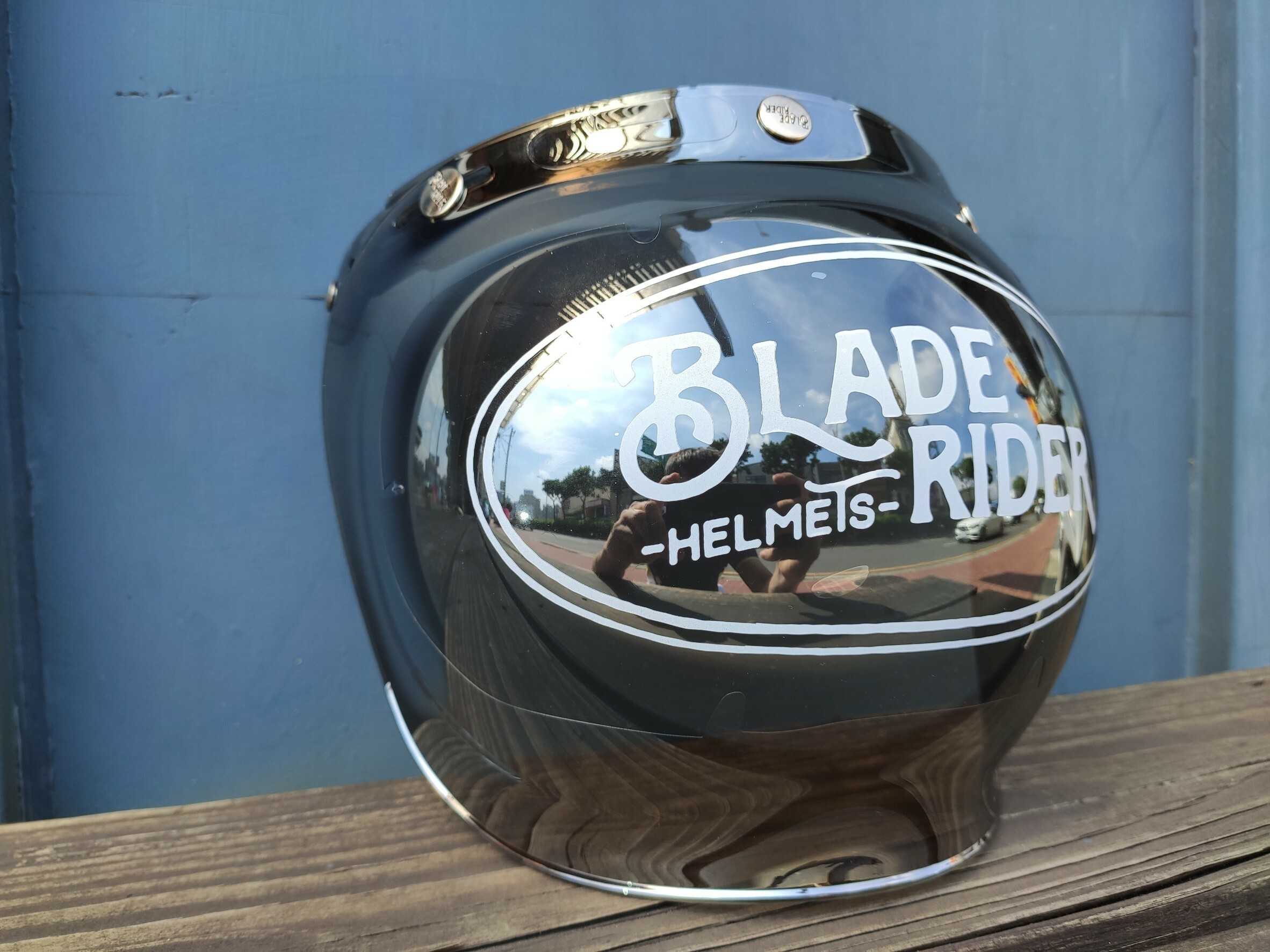 BLADE RIDER 泡泡鏡片 電鍍銀片 三釦配件