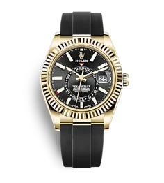 BRAND NEW ROLEX 326238 SKY-DWELLER BLACK DIAL YELLOW GOLD OYSTER 42 MM BASEL ONE