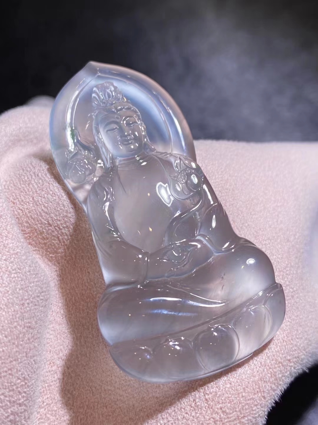 98351 黑鋼玻璃種自在觀音