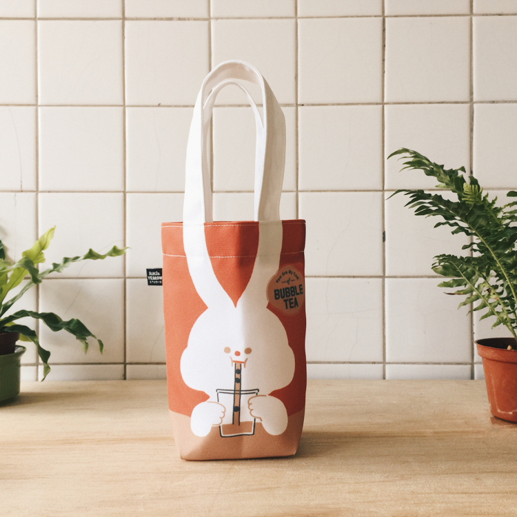 小黃間｜萬用環保提袋｜珍奶兔兔