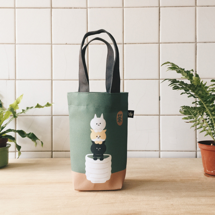 小黃間｜萬用環保提袋｜抹茶貓咪