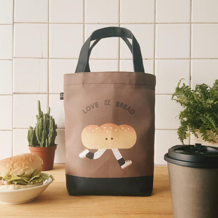 小黃間｜防潑水手提袋｜跑跑麵包