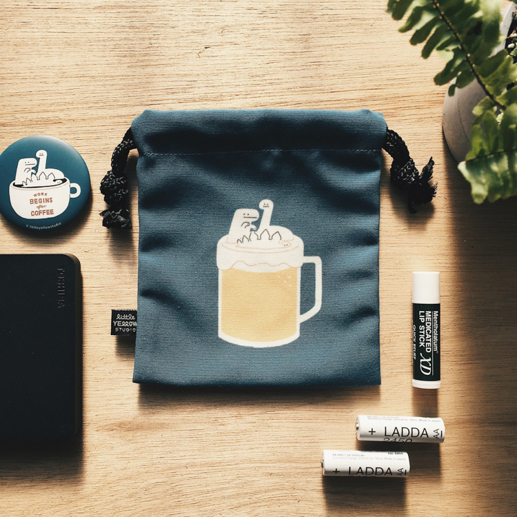 小黃間｜束口袋｜恐龍啤酒