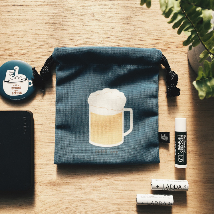 小黃間｜束口袋｜恐龍啤酒