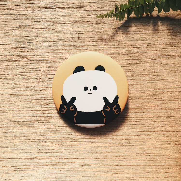 小黃間｜say yeah 胸章｜熊貓