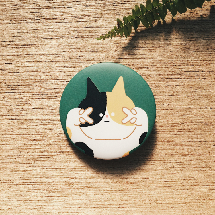 小黃間｜say yeah 胸章｜花貓