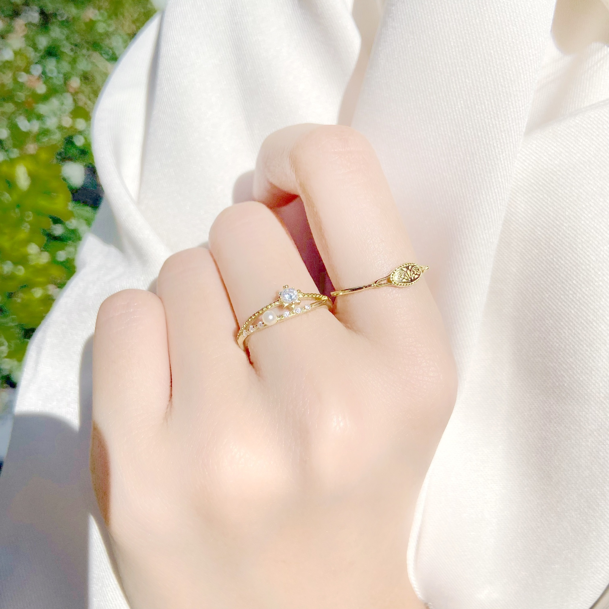 | 925純銀・ 10k金丨 盾牌戒指  | RI0229 |